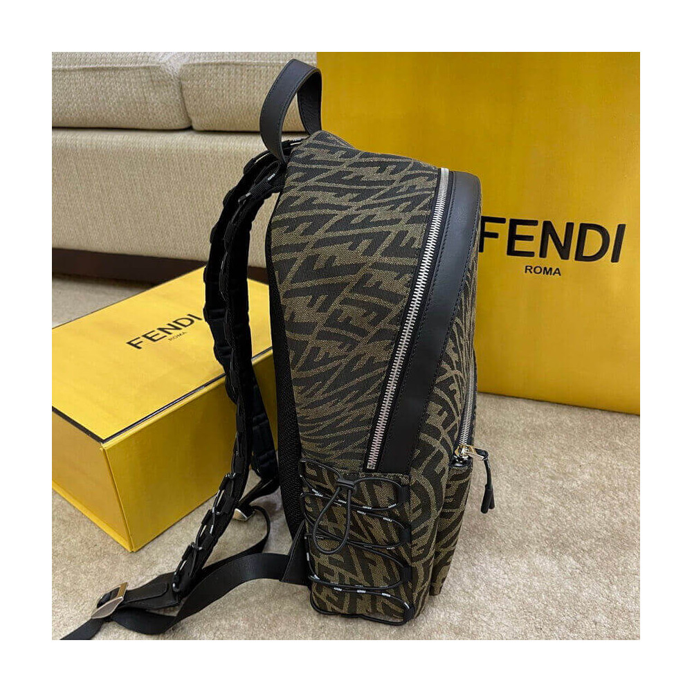 Fendi FF-Vertigo Jacquard Twill Backpack 1859487