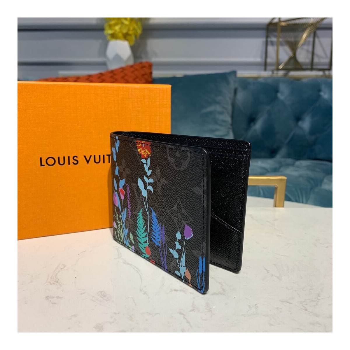 Louis Vuitton Flower Print Multiple Wallet M60895