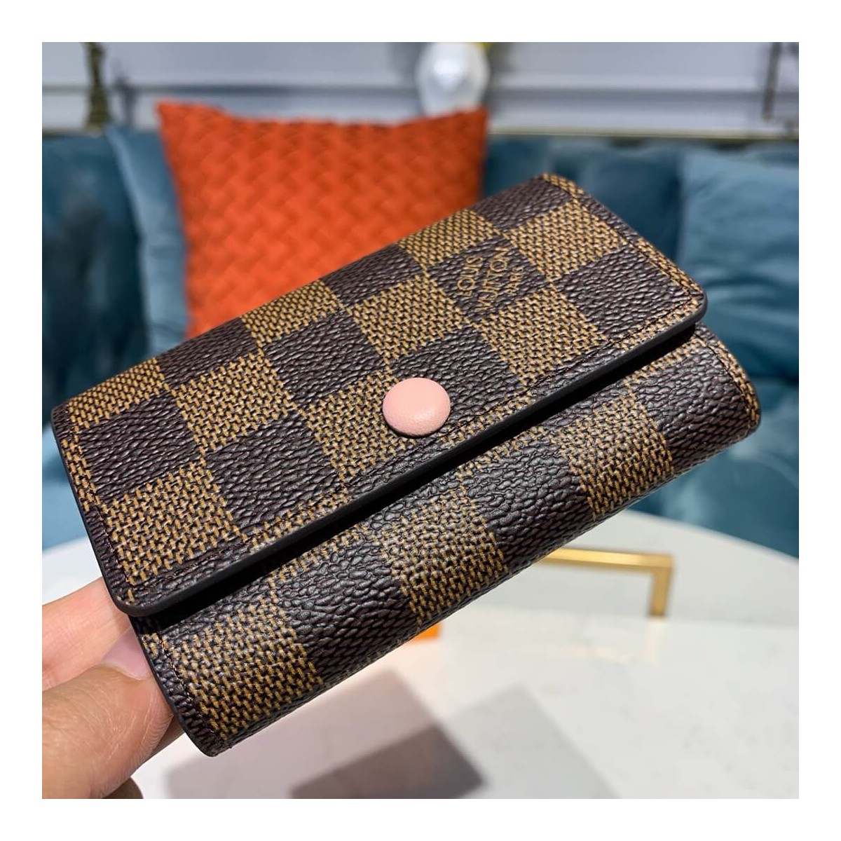 Louis Vuitton Damier Ebene 6 Key Holder N41624