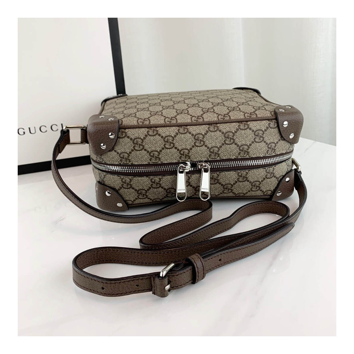 Gucci Shoulder Bag With Leather Details 626363