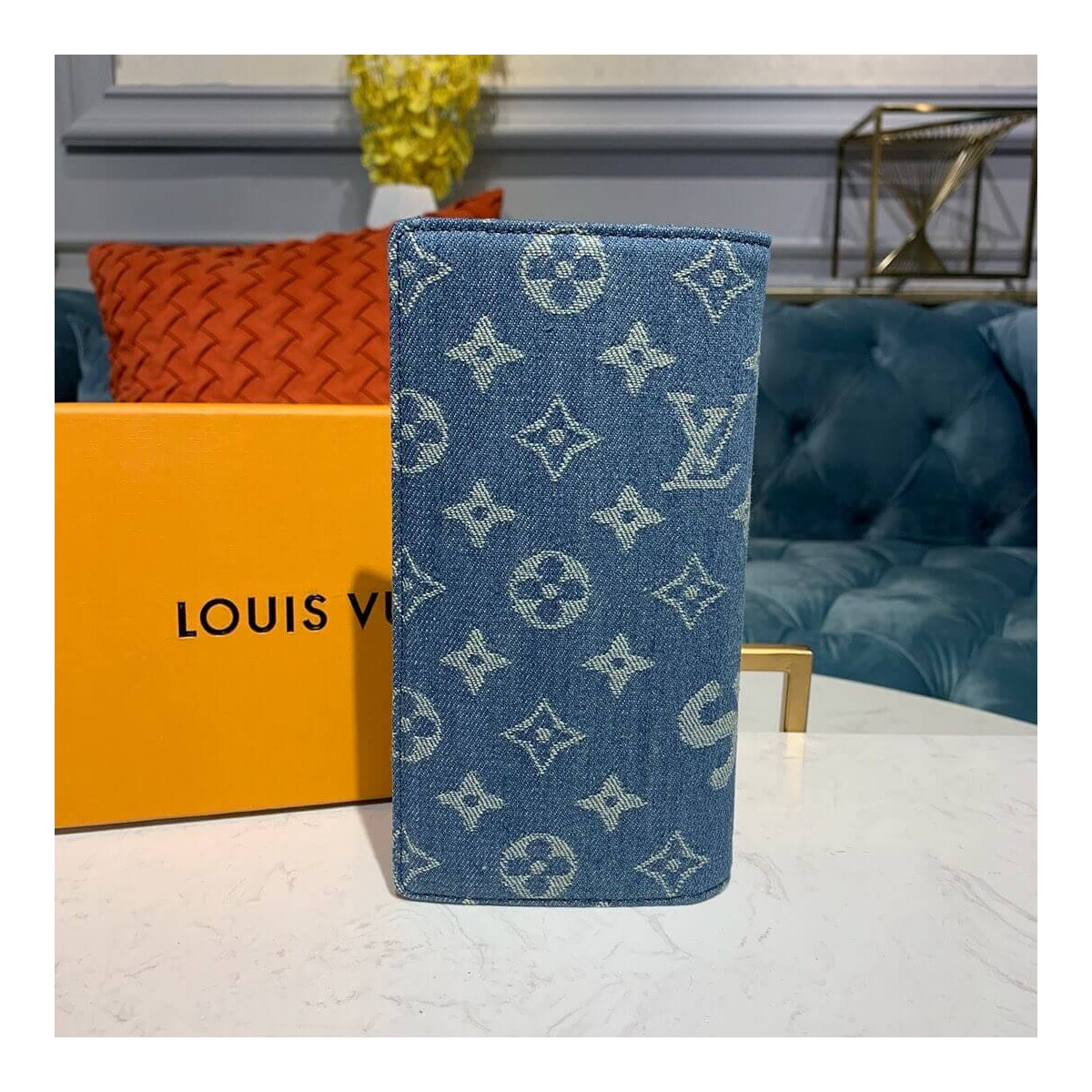 Louis Vuitton X Supreme Denim Brazza Wallet M66540