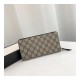 Gucci Bee Print GG Supreme Zip Around Wallet 451273