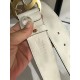 Gucci 40mm Leather Belt With Pearl Double G 453260