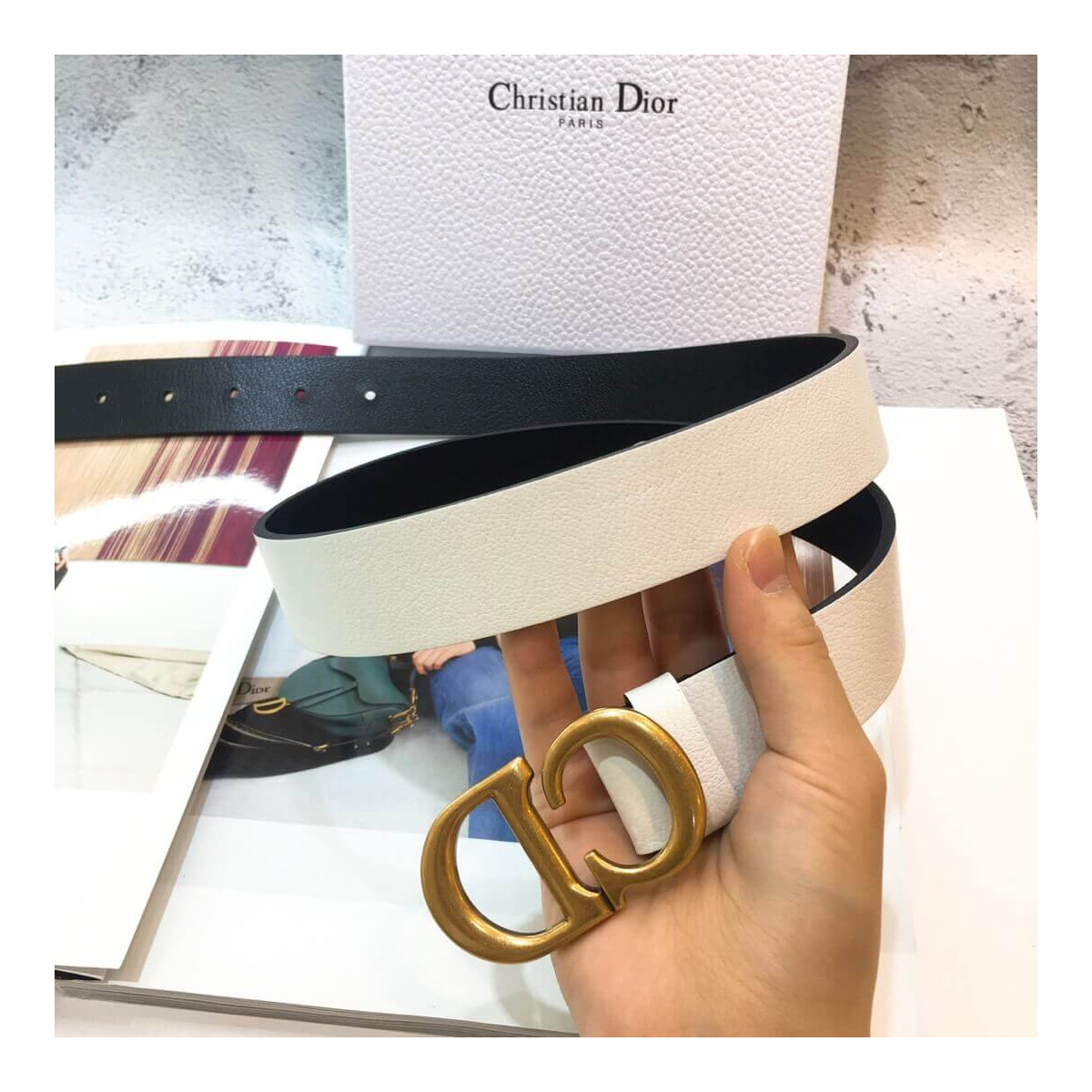 Christian Dior Saddle 3.0cm Belt B0042