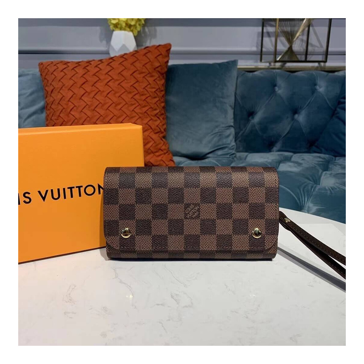 Louis Vuitton Damier Ebene Canvas Kasai Wallet M58080