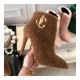 Jimmy Choo Shearling Ankle Bootie with Gold JC Logo 80259