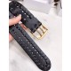 Christian Dior Black 30 Montaigne Calfskin Belt B0047