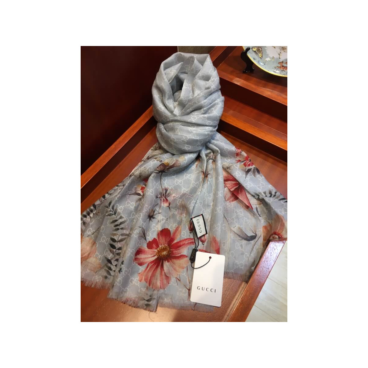 Gucci GG Blooms Print Scarf 499225