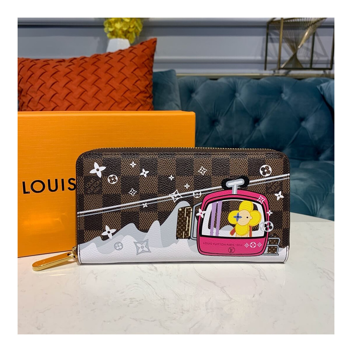 Louis Vuitton Courchevel Zippy Wallet N60257