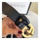 Gucci 30mm Leather Belt With Double G Buckle 414516