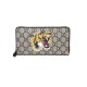 Gucci Angry Tiger Print GG Supreme Zip Around Wallet 451273