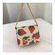 Gucci Zumi Strawberry Print Card Case Wallet 570660