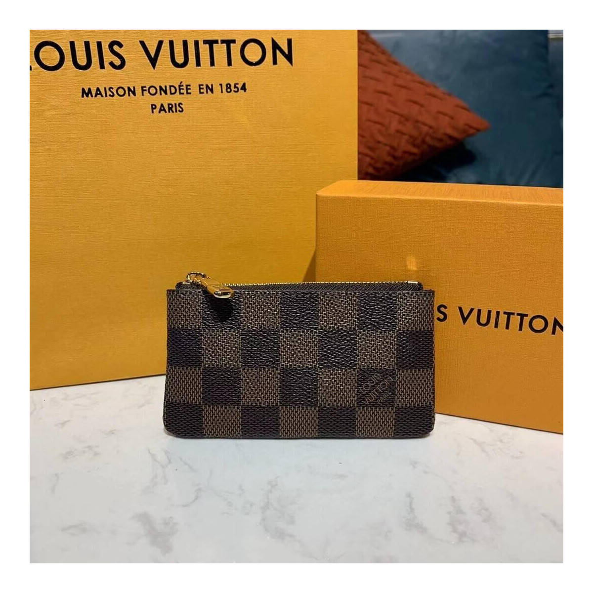 Louis Vuitton Damier Ebene Key Pouch N62658