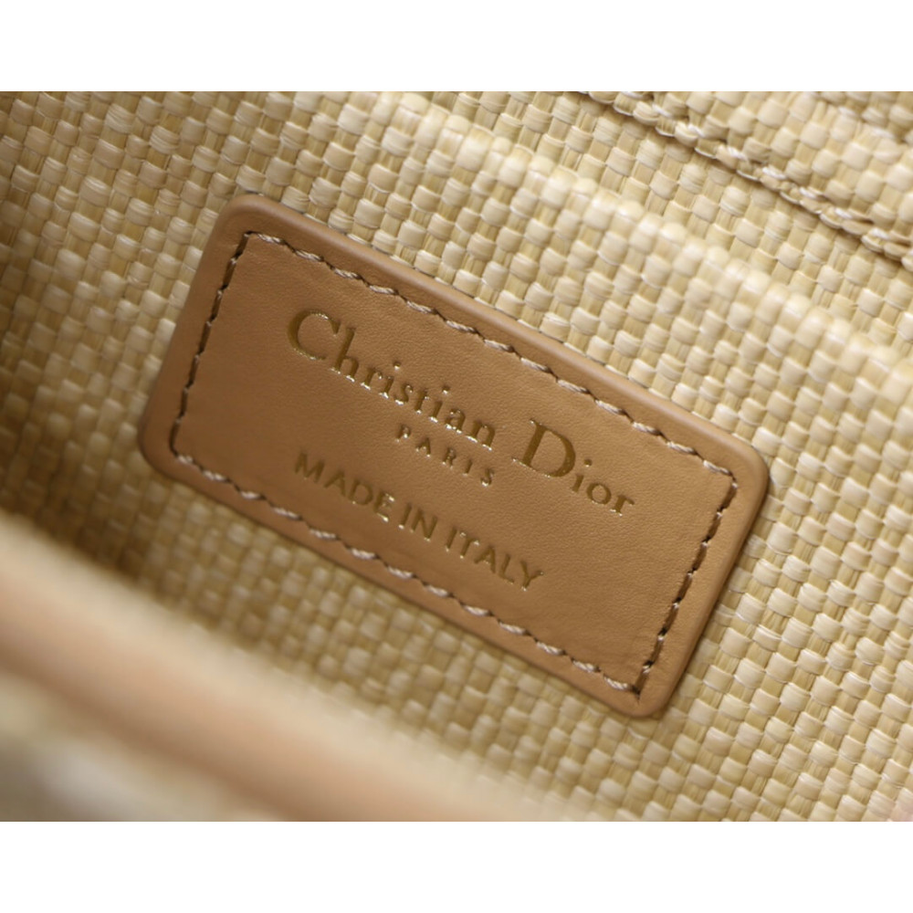 Christian Dior Lady D-Joy Bag Natural Cannage Raffia M05400