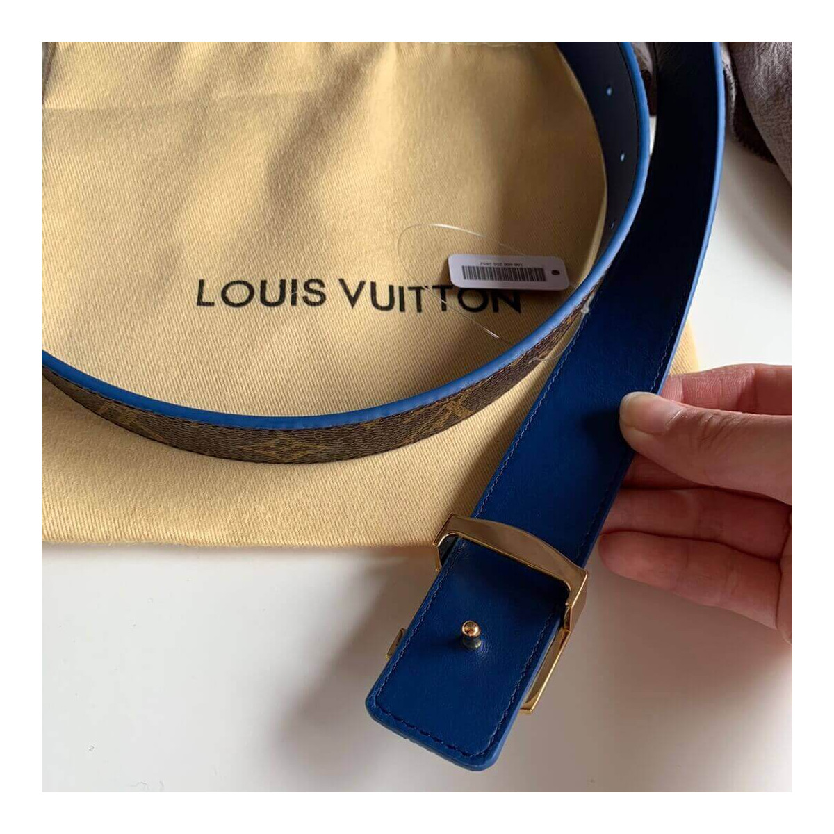 LV Escale LV Initiales 30mm Reversible Belt M0255W