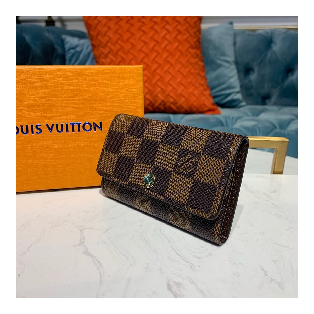 Louis Vuitton Damier Ebene 6 Key Holder N62630 N41624