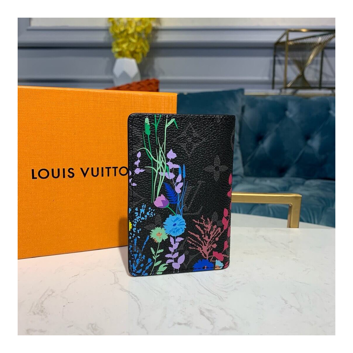 Louis Vuitton Flower Print Pocket Organizer M61696