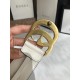 Gucci 40mm Leather Belt With Pearl Double G 453260