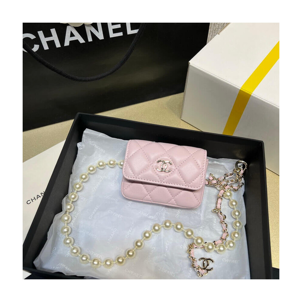 Chanel Lambskin Belt Bag AP2654 Pink