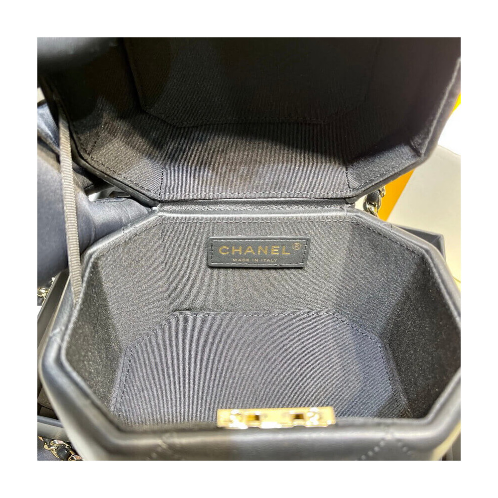 Chanel Lambskin Small Vanity Case AS2630 Black