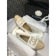 Chanel Tweed &amp; Patent Calfskin Espadrilles G29762 White/Apricot