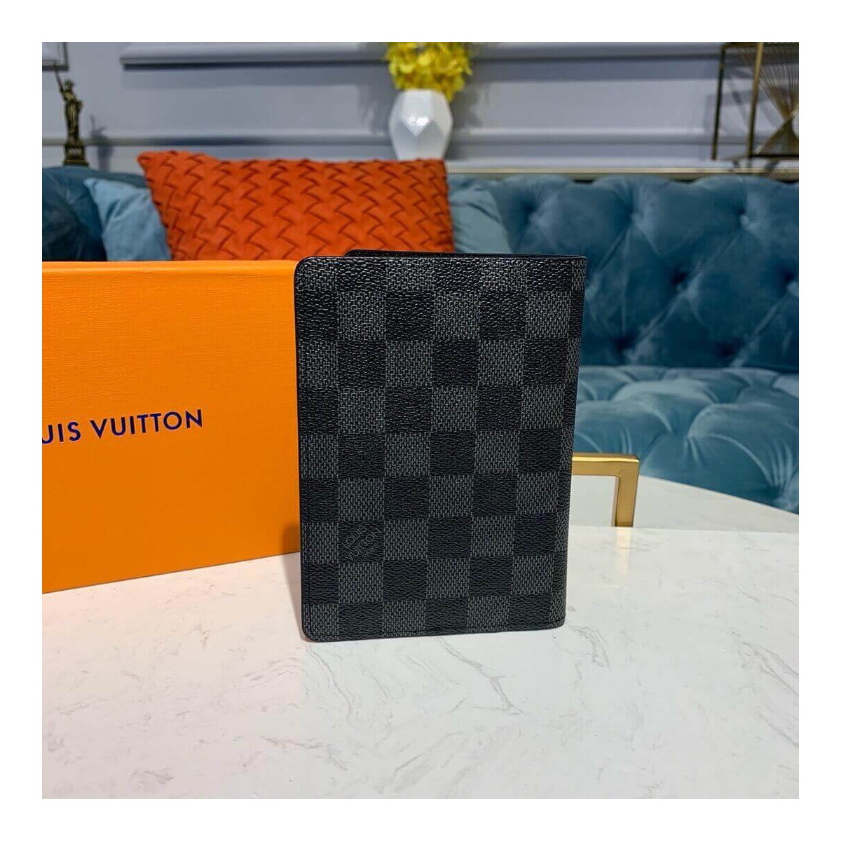 Louis Vuitton Damier Graphite Passport Cover N64411