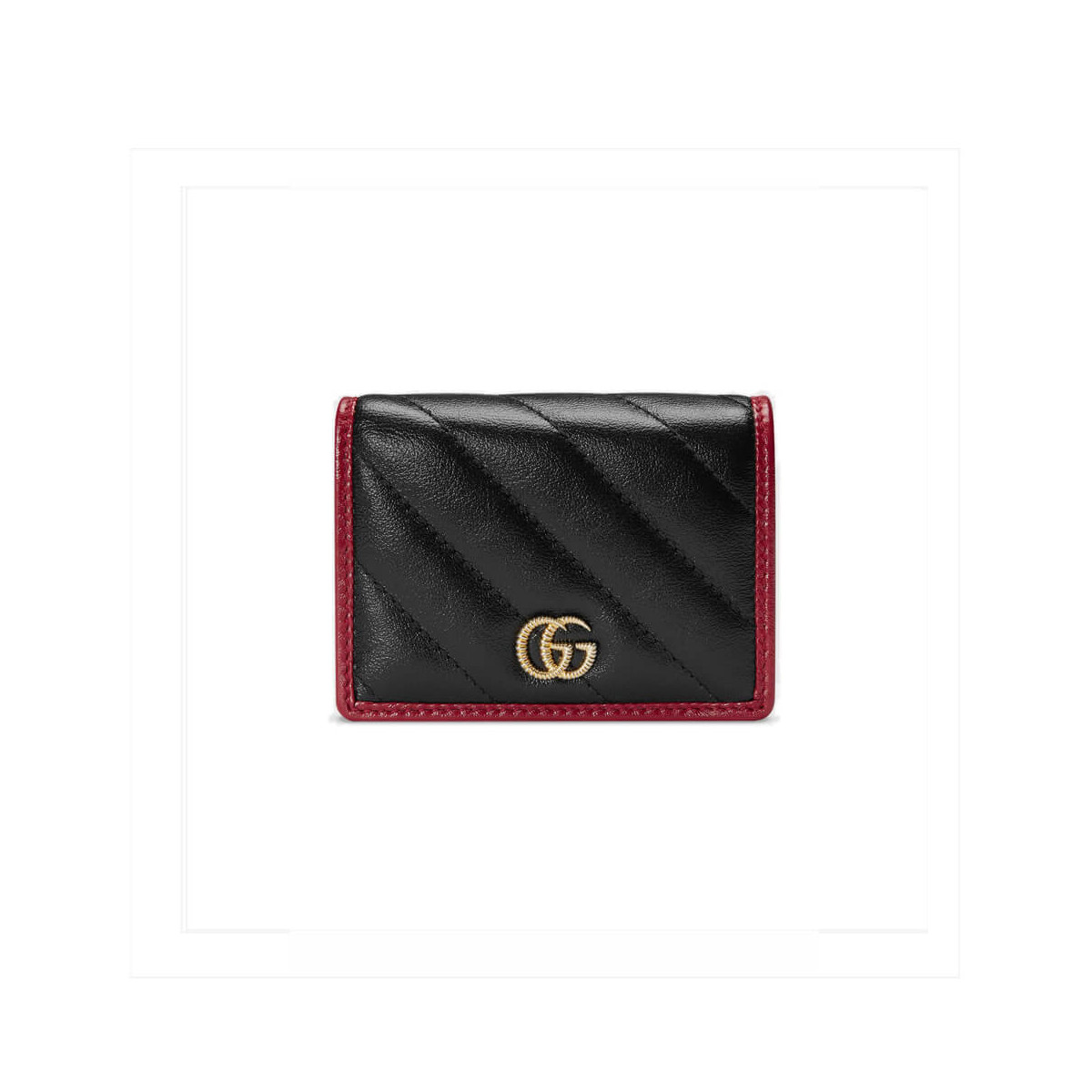 Gucci GG Marmont Card Case Wallet 573811 Black