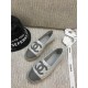 Chanel CC Quilted Espadrilles G29762 White/Grey