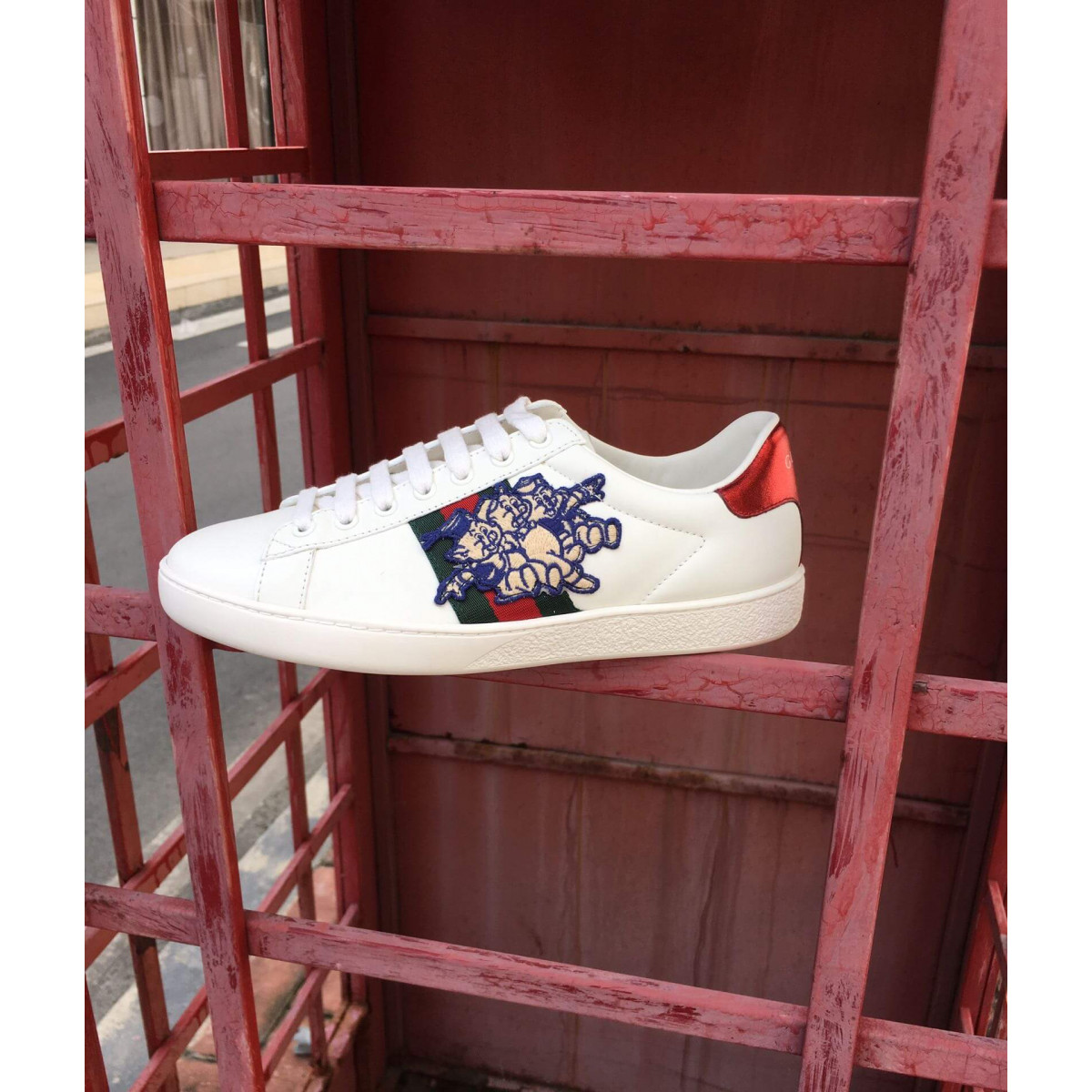 Gucci Ace Sneaker with Three Little Pigs 553385