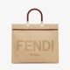 Fendi Medium Sunshine Tote Bag in Beige Canvas 8BH386