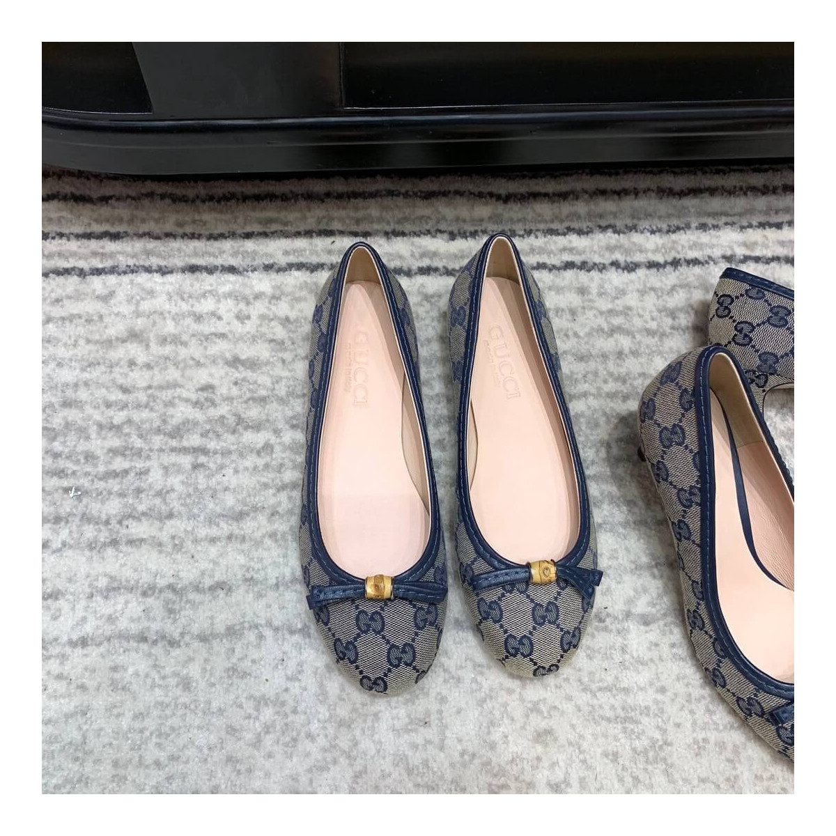 Gucci Canvas Ballerinas 423167 Blue