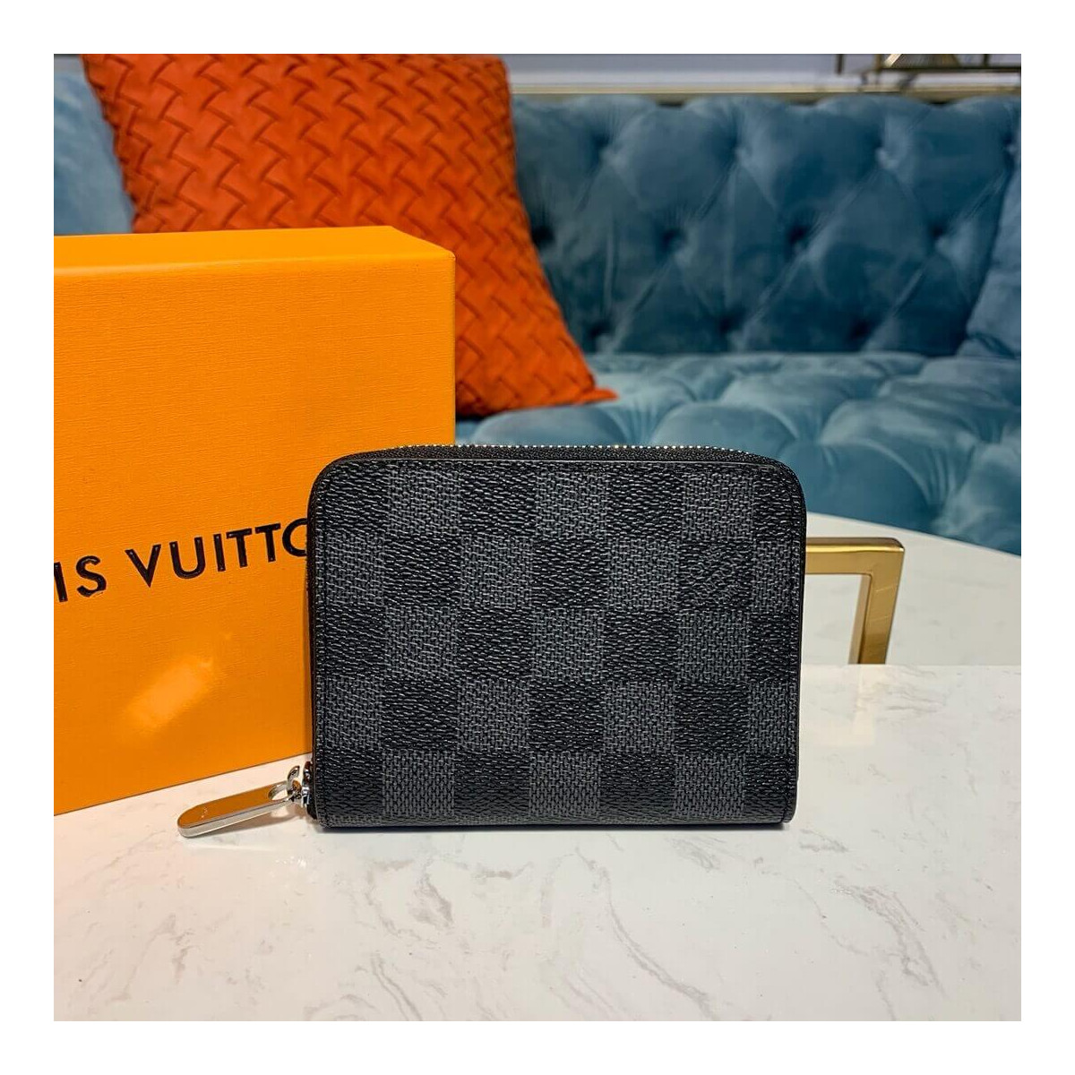 Louis Vuitton Damier Graphite Zippy Coin Purse N60067