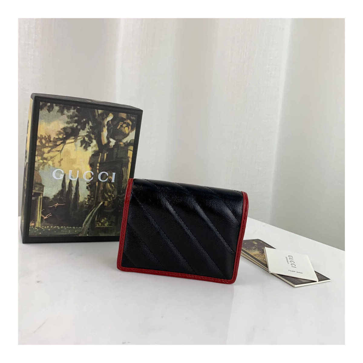 Gucci GG Marmont Card Case Wallet 573811 Black