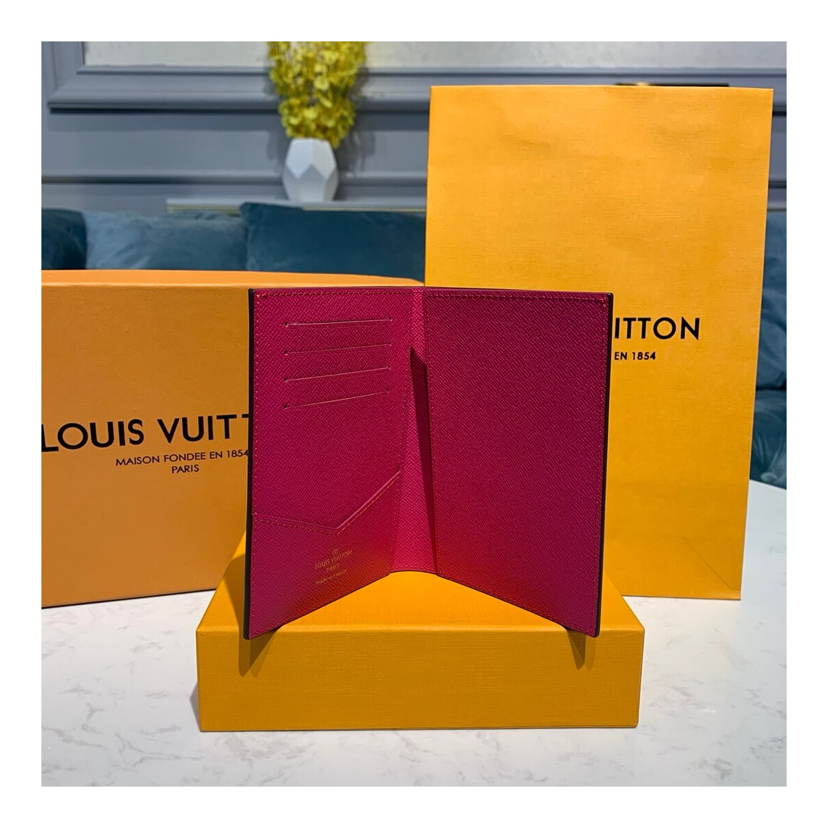 Louis Vuitton Courchevel Passport Cover M64411