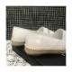 Chanel Patent Calfskin &amp; Metallic Goatskin Espadrilles G29761