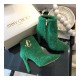 Jimmy Choo Shearling Ankle Bootie with Gold JC Logo 80259