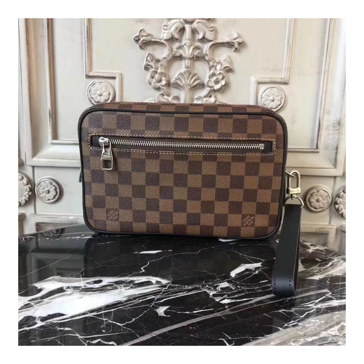 Louis Vuitton Damier Ebene Canvas Kasai Clutch N41663