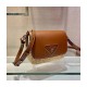 Prada Raffia and Leather Shoulder Bag 1BD243