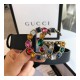 Gucci 40mm Leather Belt With Crystal Double G Buckle 513183