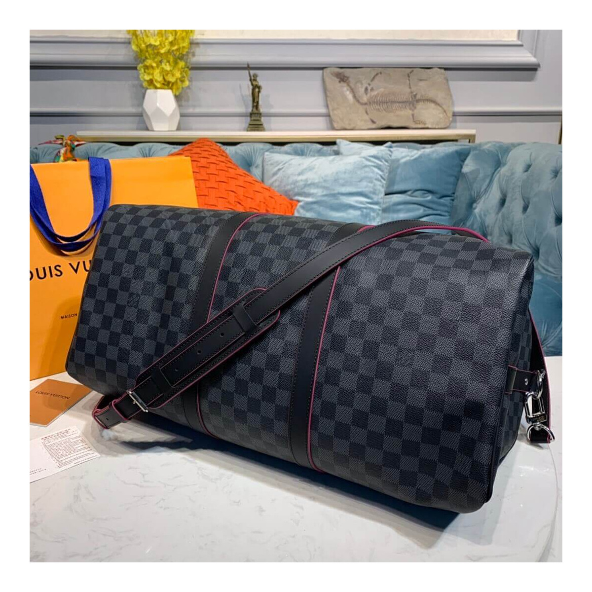 Louis Vuitton Damier Graphite Keepall Bandoulière 50 N40263 N40264