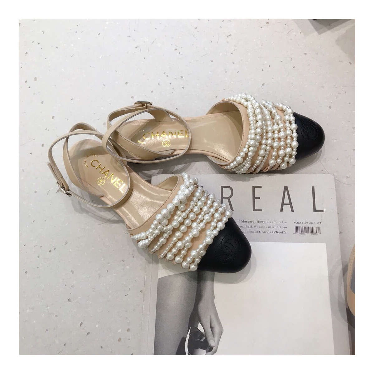 Chanel Pearl Sandals G23578