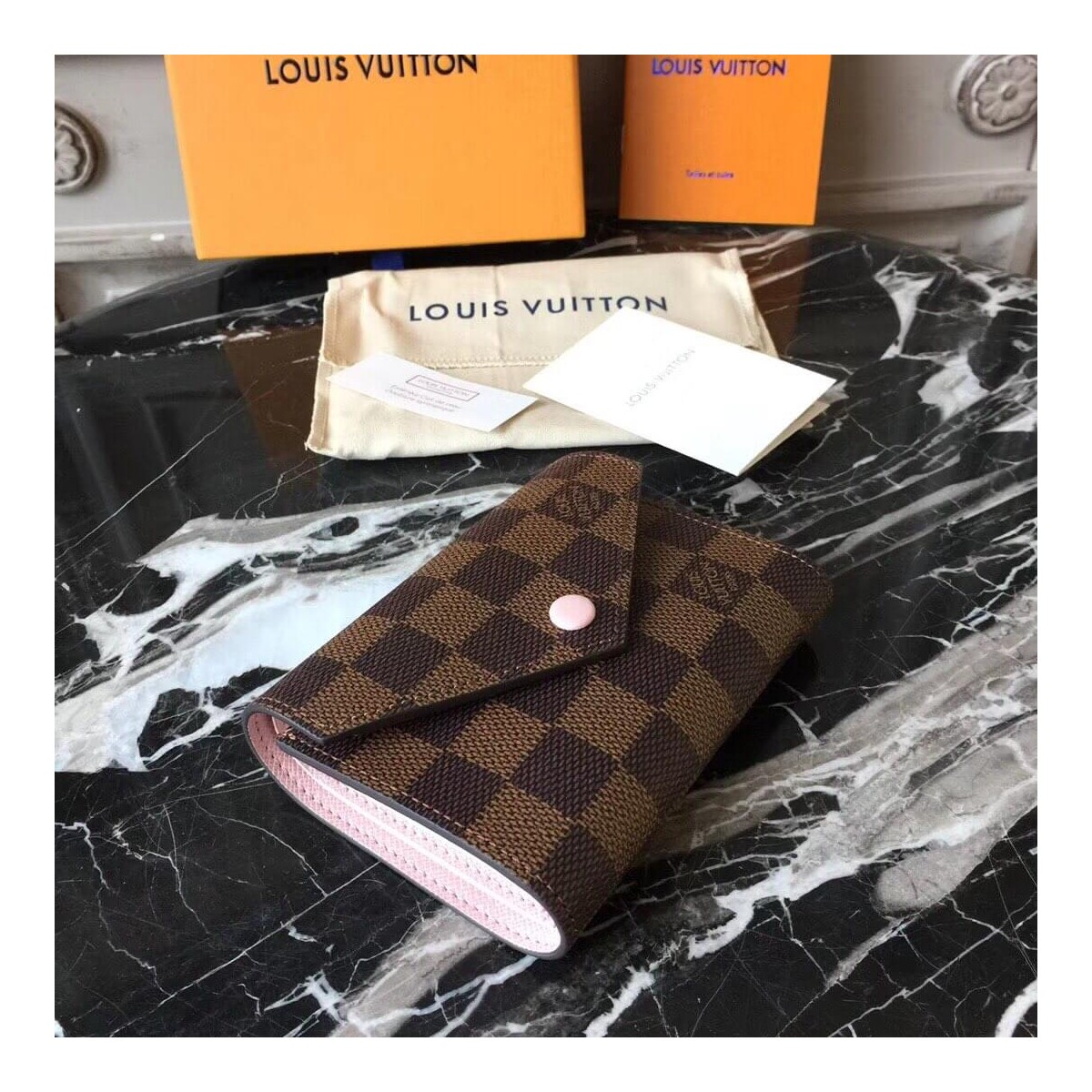 Louis Vuitton Damier Ebene Victorine Wallet N41659