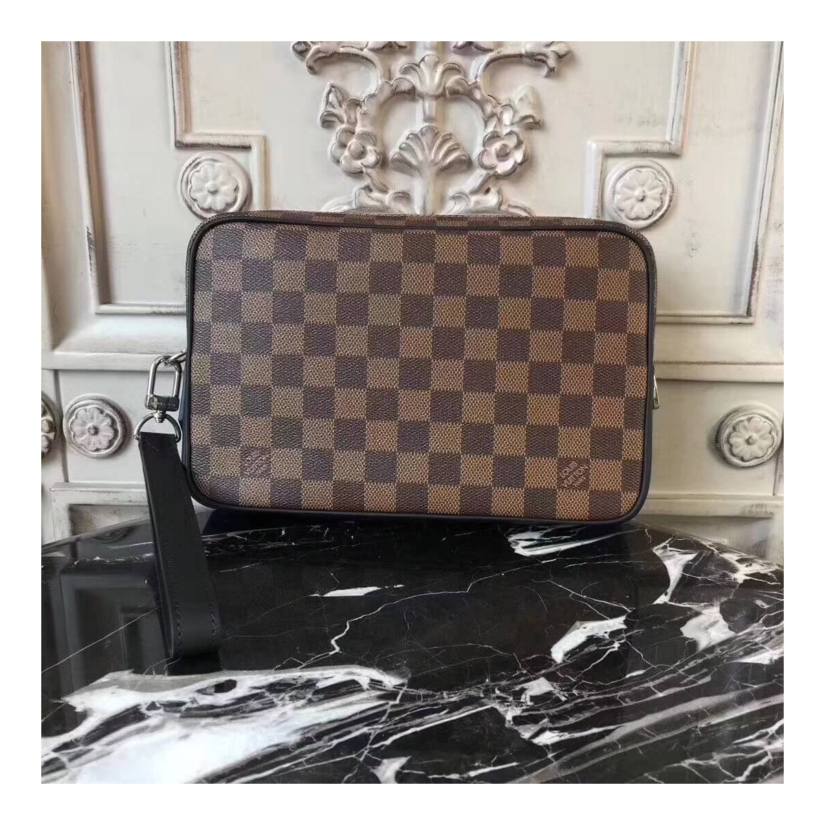 Louis Vuitton Damier Ebene Canvas Kasai Clutch N41663