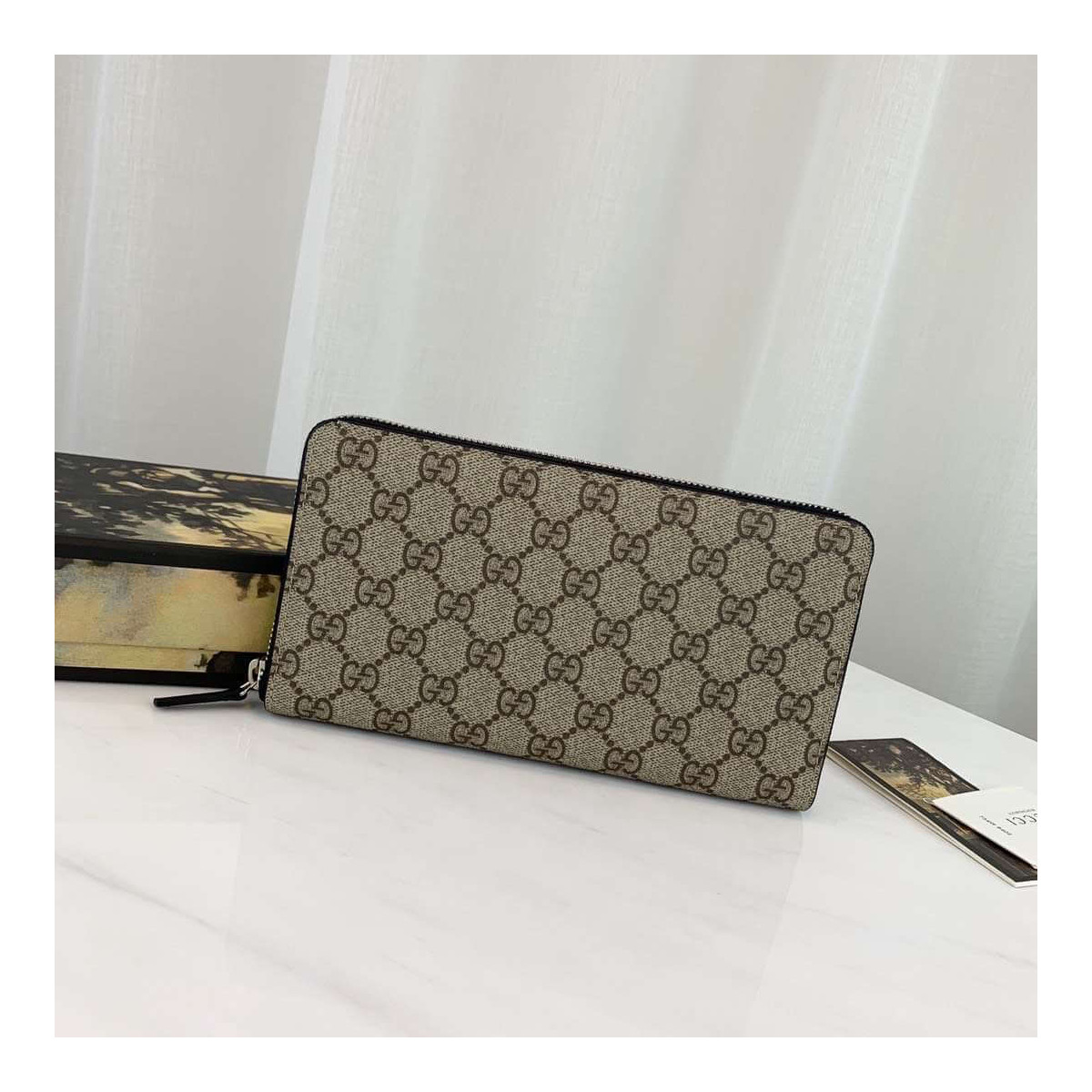 Gucci GG Supreme Zip Around Wallet 233194