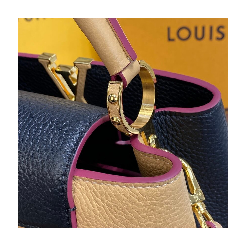 Louis Vuitton Capucines BB M59061 Black/Arizona Beige