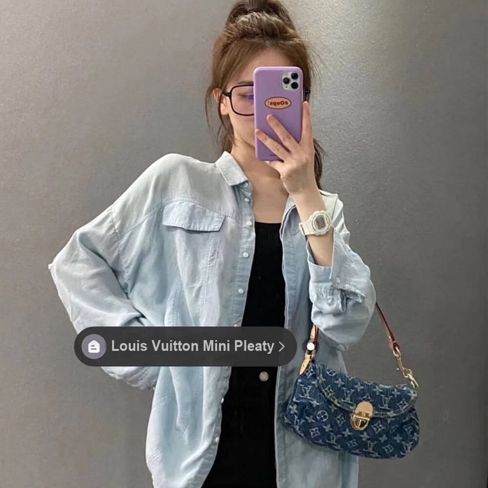 Louis Vuitton Monogram Denim Mini Pleaty M95050