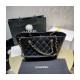 Chanel Grained Calfskin Shopping Tote Bag AS2030 Black