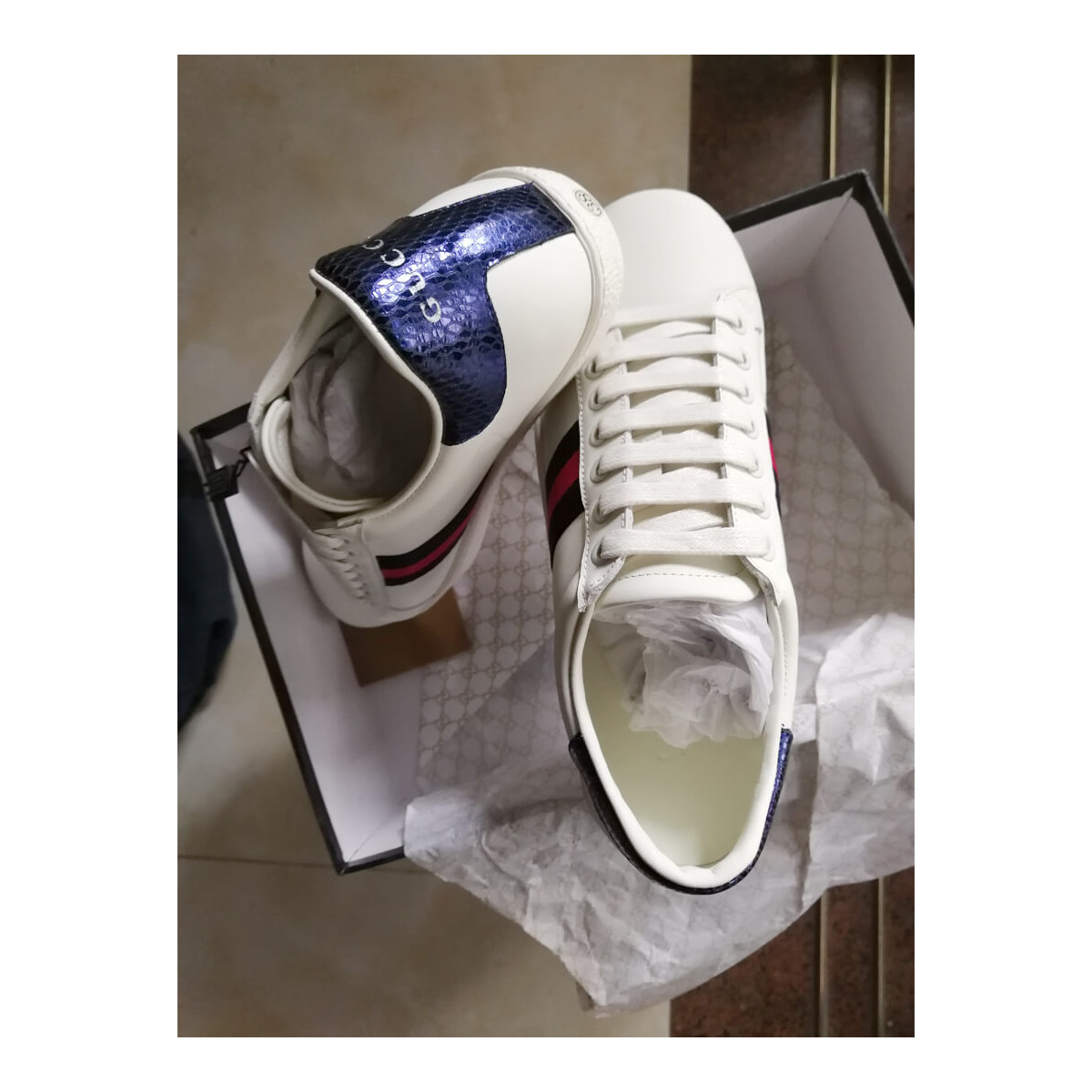 Gucci Ace Leather Sneaker 386750