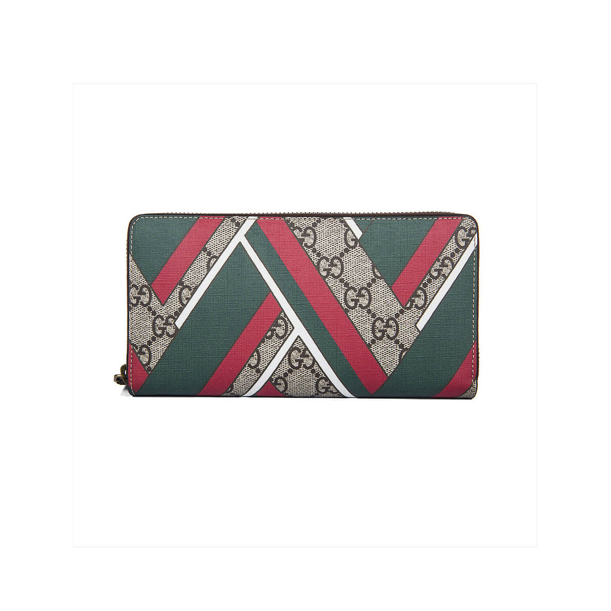 Gucci GG Chevron GG Supreme Zip Around Wallet 429223