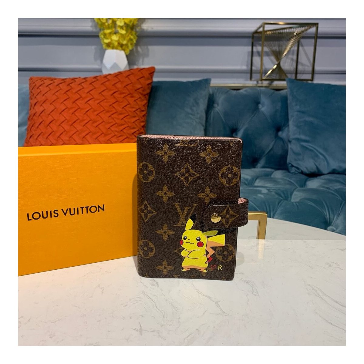 Louis Vuitton Monogram Pikachu Print Small Ring Agenda Cover R20005